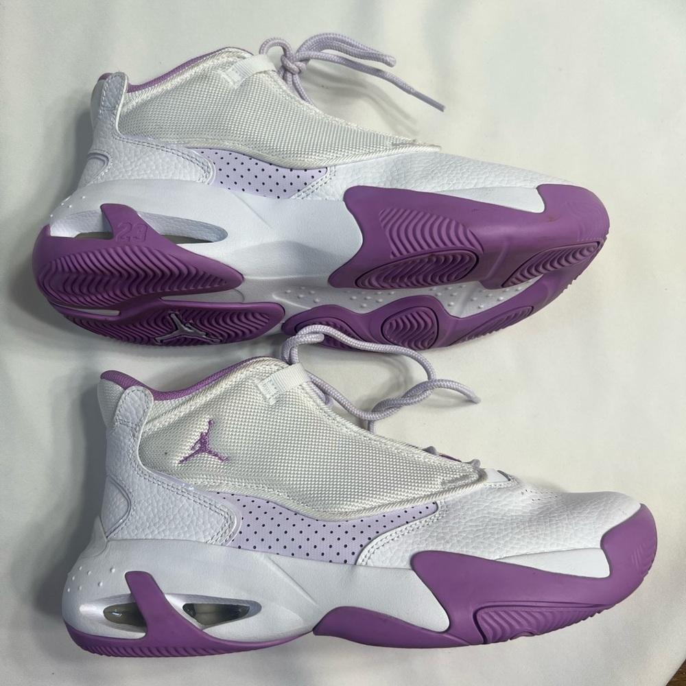 Jordan White and Purple Sneakers